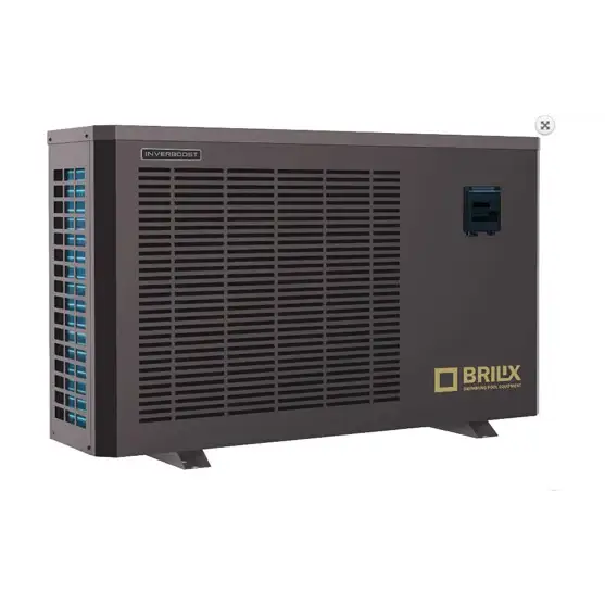 Mörkgrå Brilix Inverboost XHPFDPLUS värmepump med ventilerad frontpanel